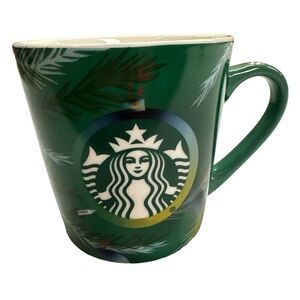 Starbucks 2020 Green Christmas Tree Bulbs Mug 18 fl oz